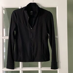 Black Full Zip Athletic Running Jacket Size Small